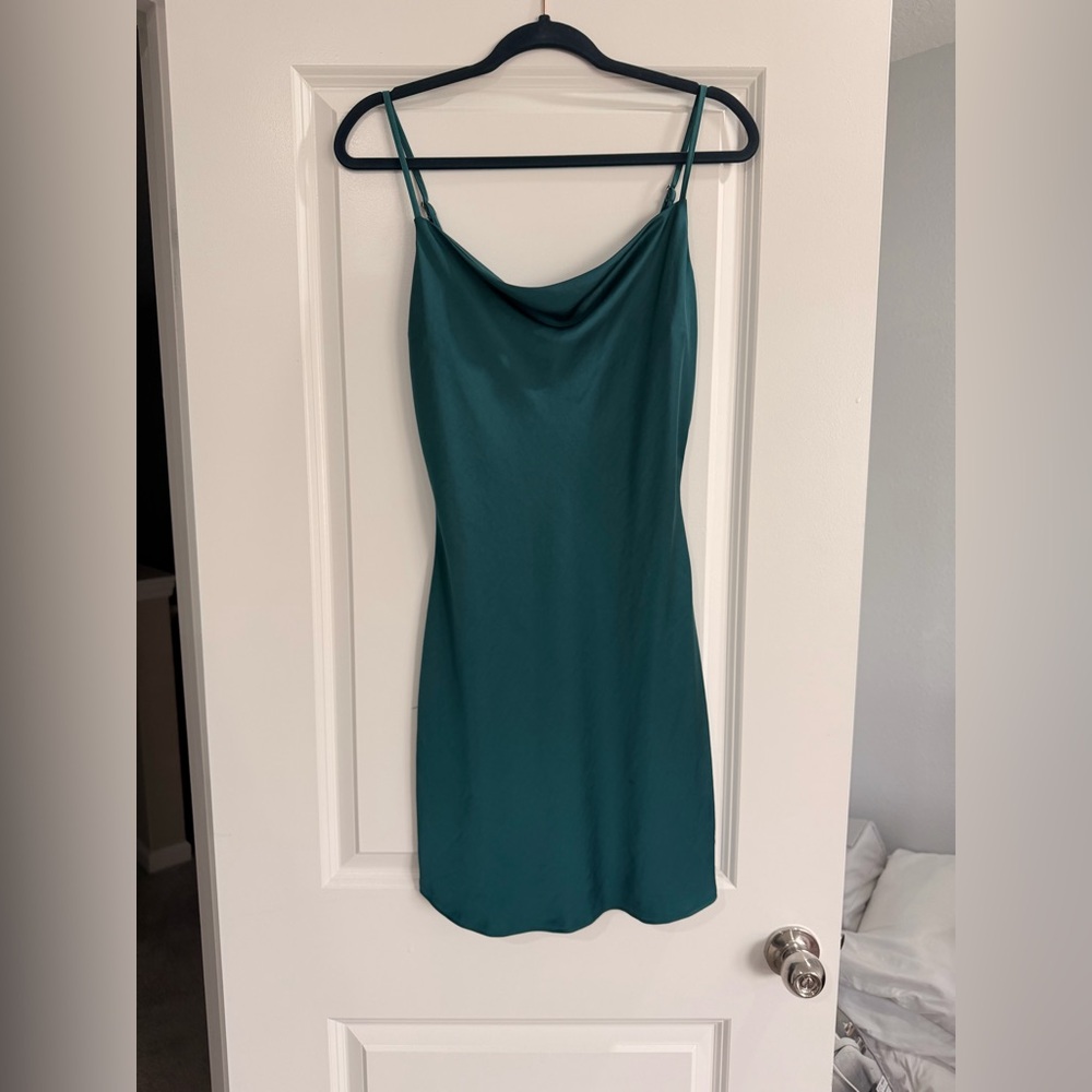 Altered State Teal Silk slip dress